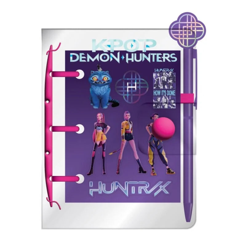 K-POP DEMON HUNTERS Huntrix Mini Carnet de notes +stylo+stickers