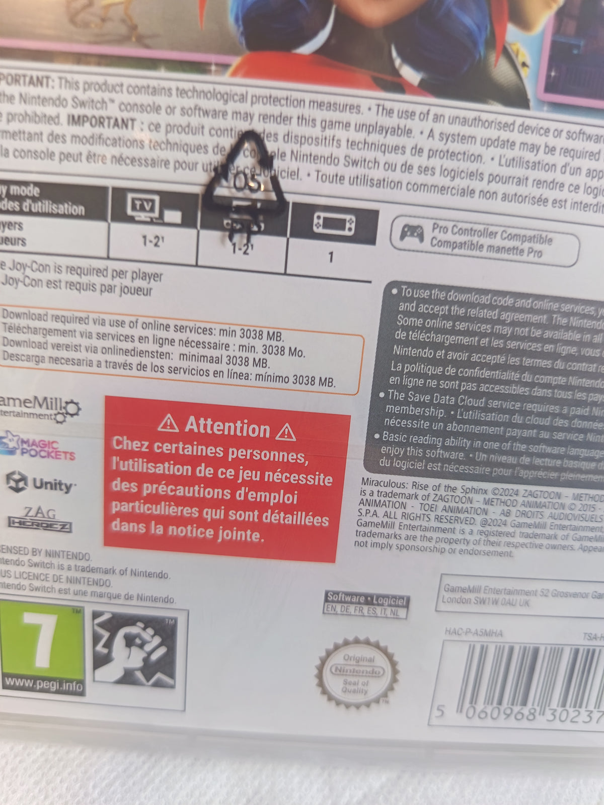 Jeu Nintendo switch Miraculous Rise of the Sphinx