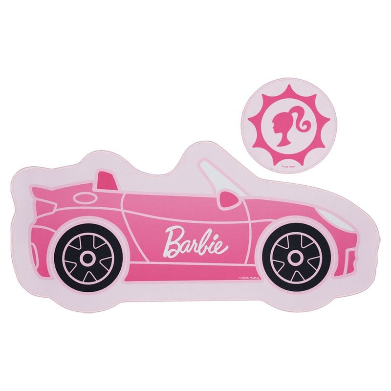 BARBIE Voiture Tapis de Bureau XL + 1 Sous-Verre