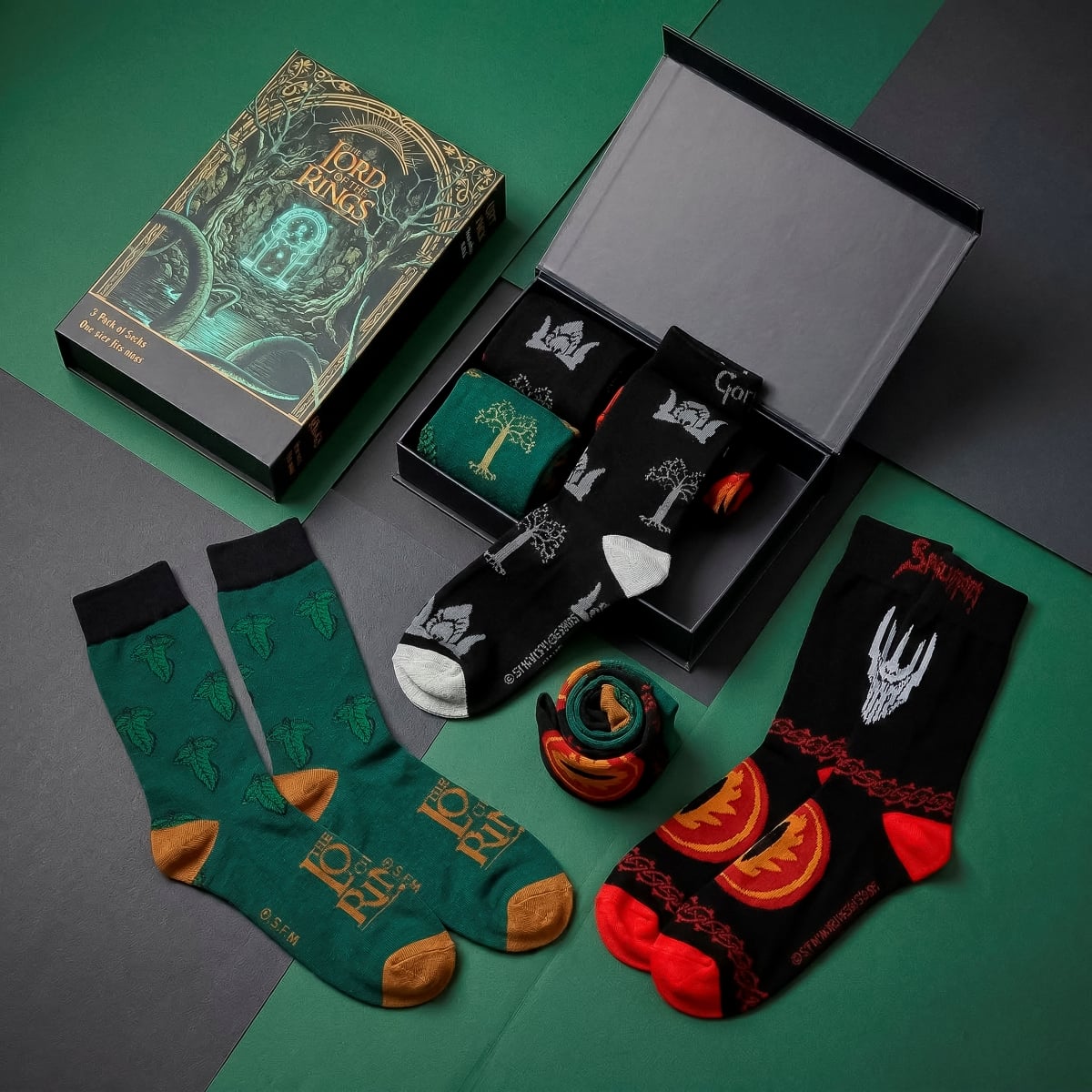 SEIGNEUR DES ANNEAUX Pack de 3 Paires de Chaussettes (Taille 38-45)