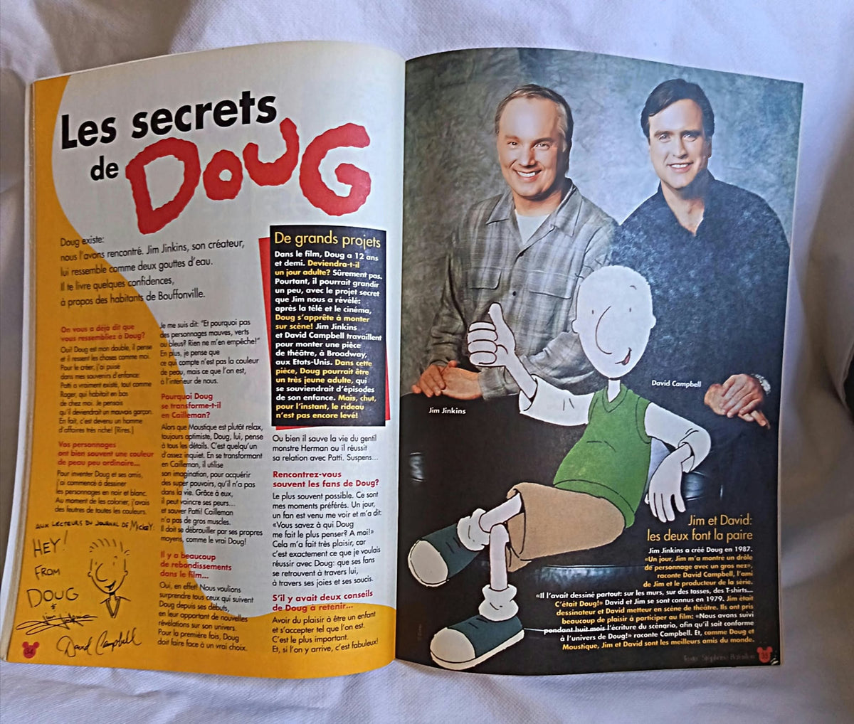 Interview de Jim Jinkins et David Campbell dans le dossier Les secrets de Doug