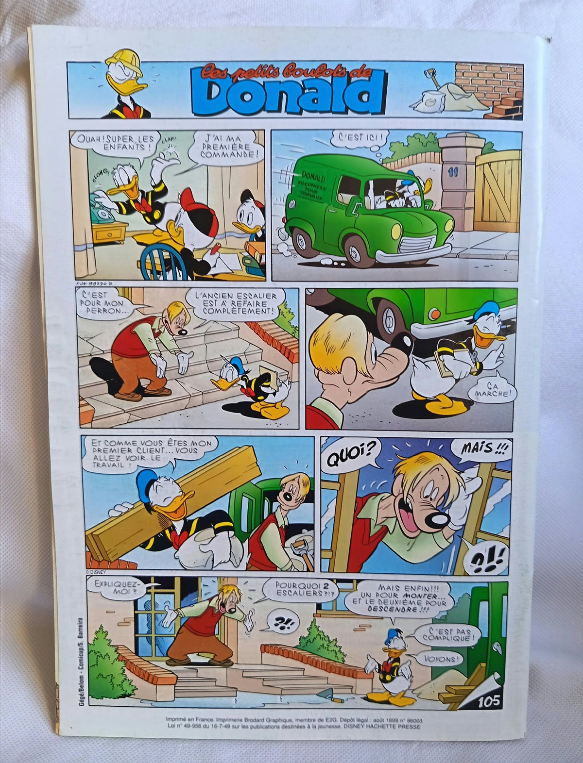 BD Les Petits Boulots de Donald dans le Journal de Mickey 2460