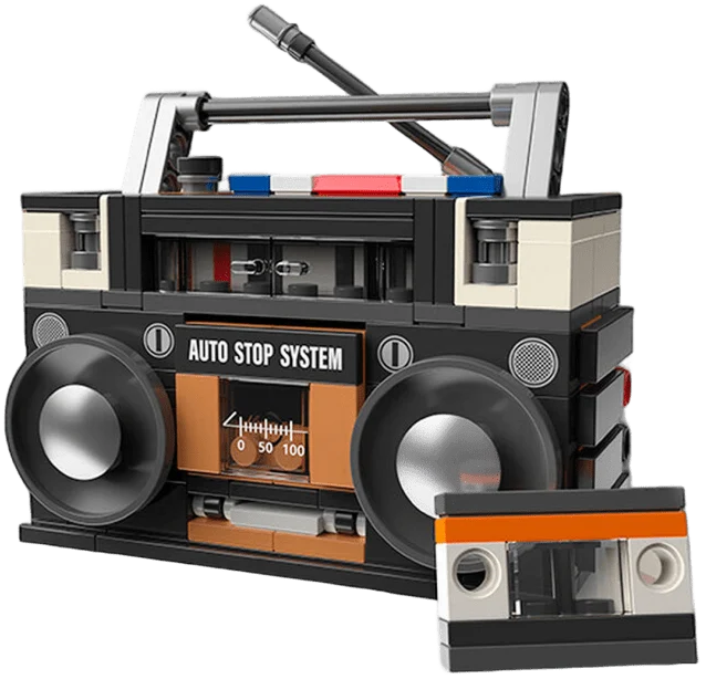 POP SERIES Kit de Construction Radio Cassette Boombox 1988 168pc