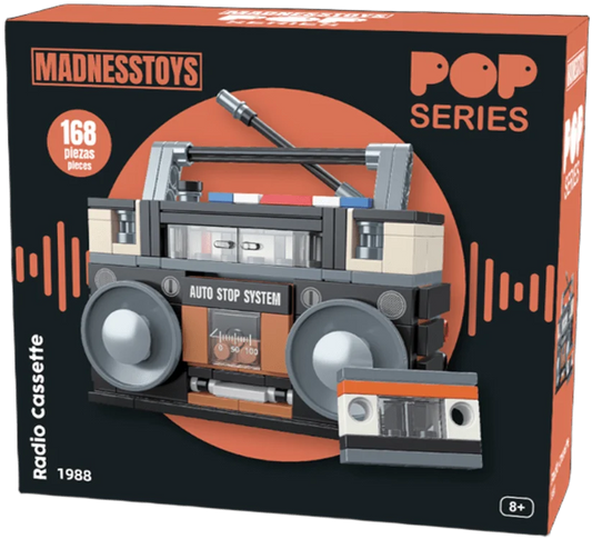 POP SERIES Kit de Construction Radio Cassette Boombox 1988 168pc