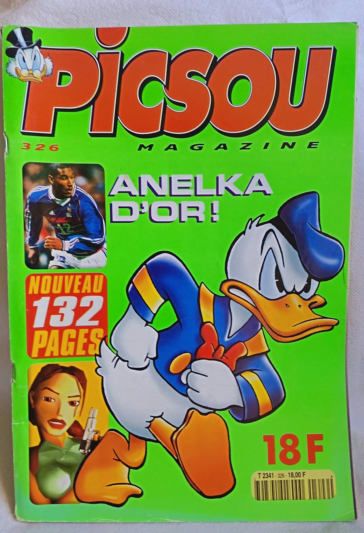Couverture du Picsou Magazine numéro 326 avec Donald et le dossier Anelka d'Or