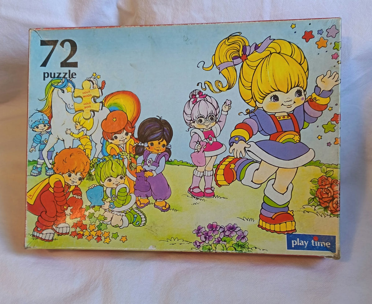 Boîte du puzzle vintage Rainbow Brite, édition Play Time 1983