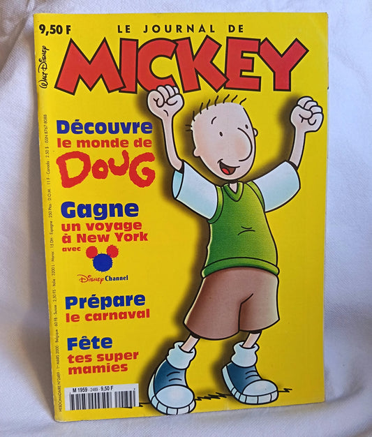 Couverture du Journal de Mickey numéro 2489 avec le personnage Doug, 1er mars 2000