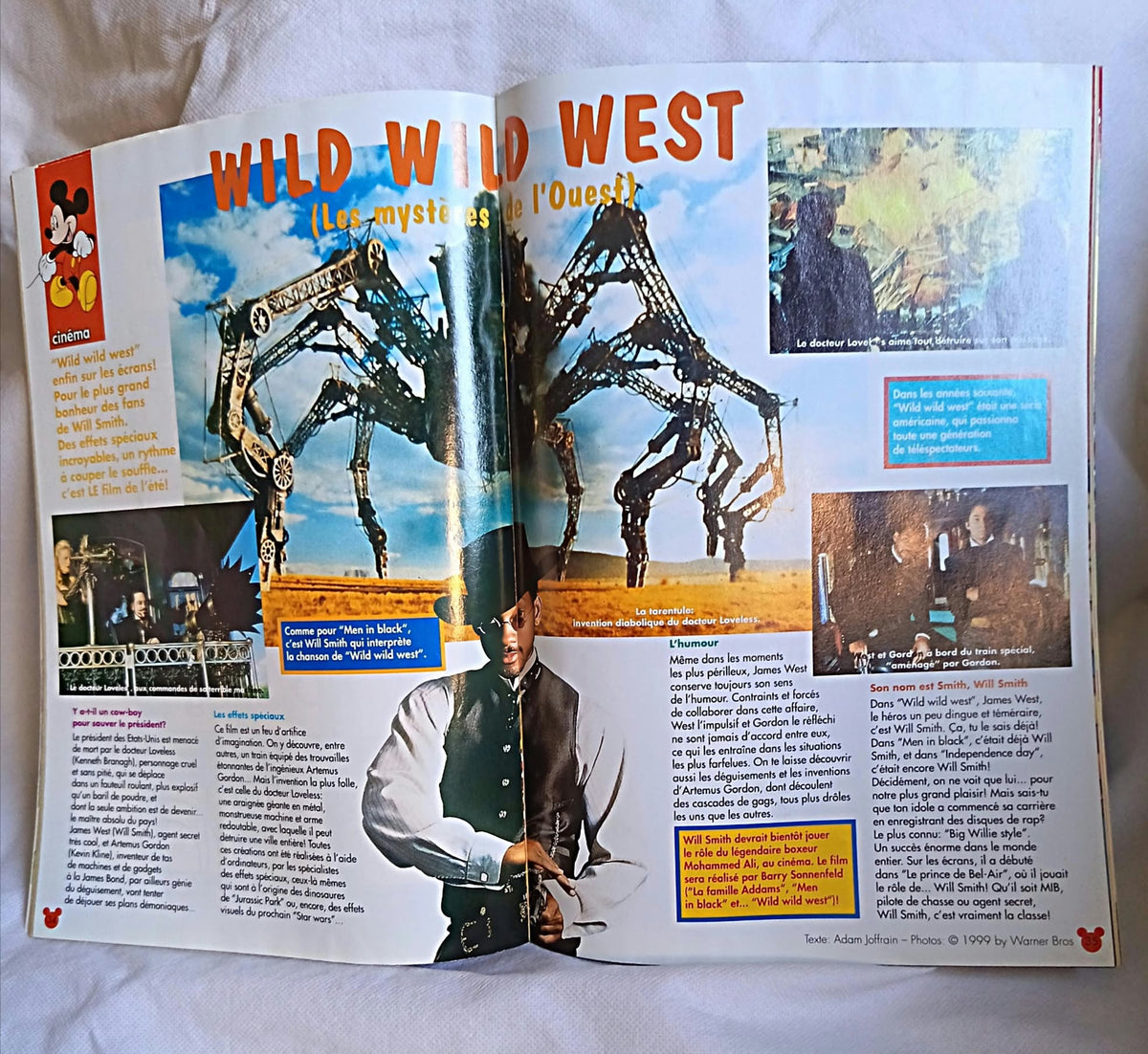 Double page Wild Wild West avec Will Smith dans le Journal de Mickey 2460