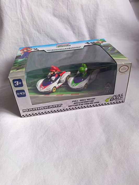 Mario Kart Mario & Yoshi Twinpack PWing Pull Back Action