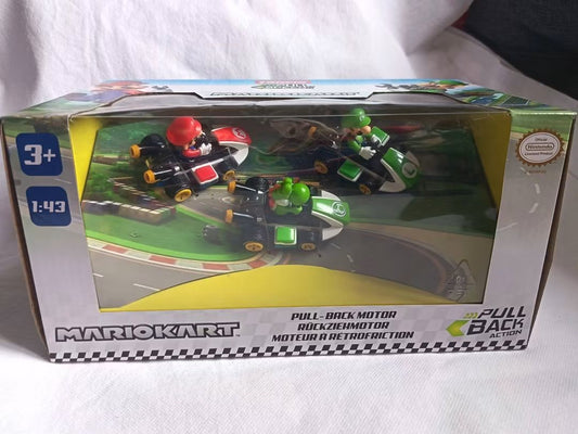 Mario Kart Mario, Luigi, Yoshi Multipack 3 Voiture Pull Back Action