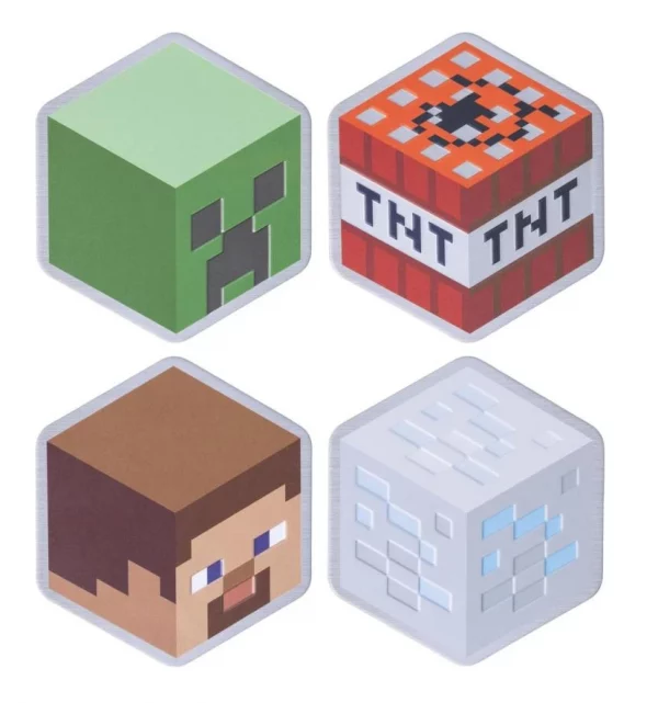 Minecraft Set de 4 Sous-Verre en Métal – Image 3