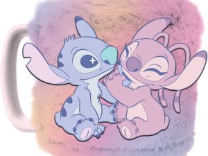 Stitch & Angel Fuzzy Mug 440ml