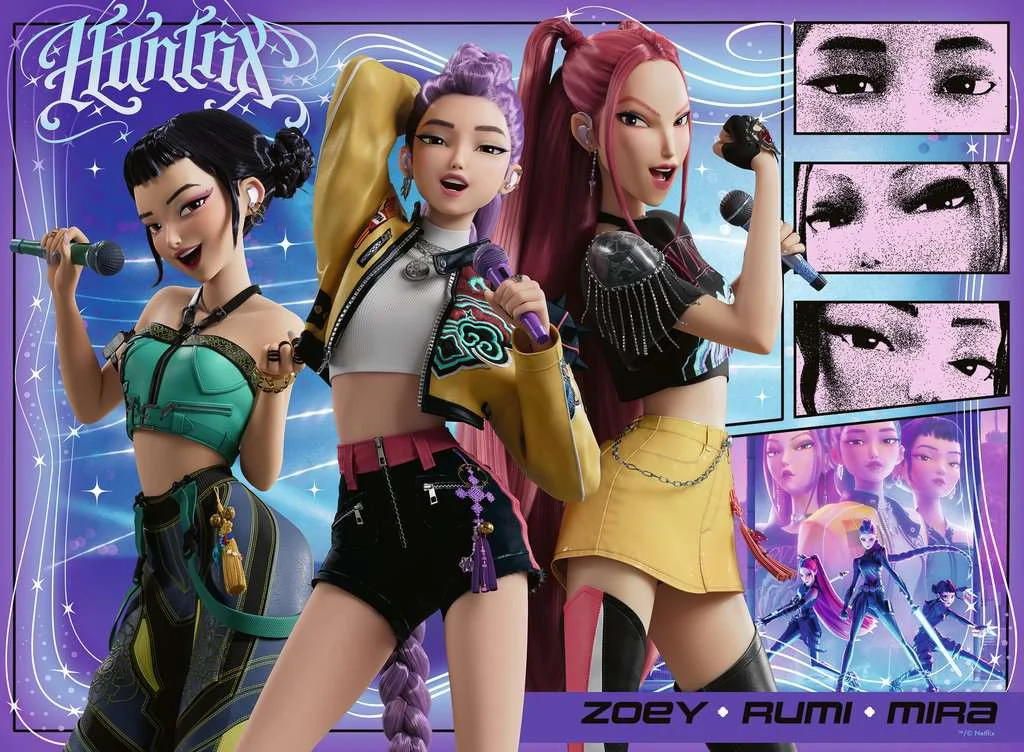 K-POP Demon Hunters Fans heureux, Honmoon heureux Puzzle 100P XXL – Image 2