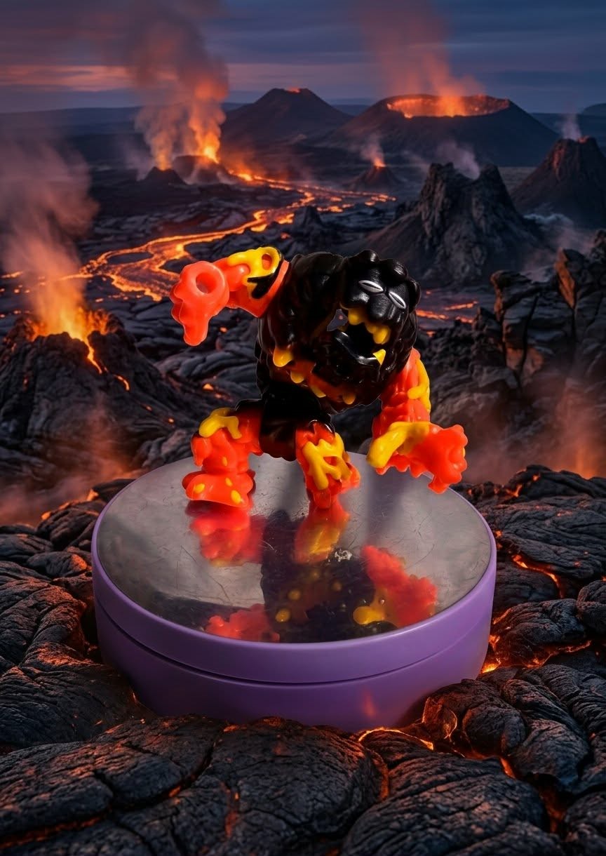 Mighty Max Battle Max Lava Beast Bluebird 1994
