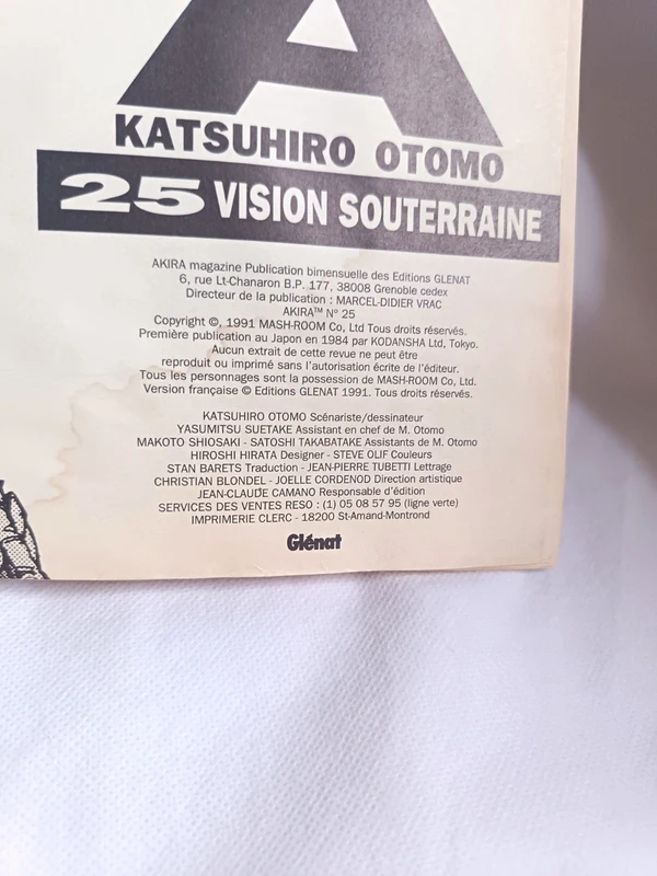 Manga Akira n°25 : Vision Souterraine – Glénat (1991) – Image 6