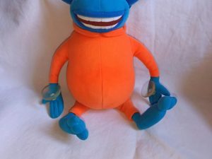 Peluche Bill du Bigdil Lansay 1998 extraterrestre bleu et orange